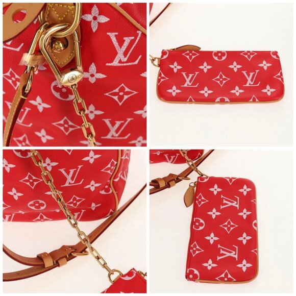 LOUIS VUITTON Monogram Speedy P9 Bandouliere 40 Bag Rouge M24420 Auth 150936SM - Picture 15 of 16